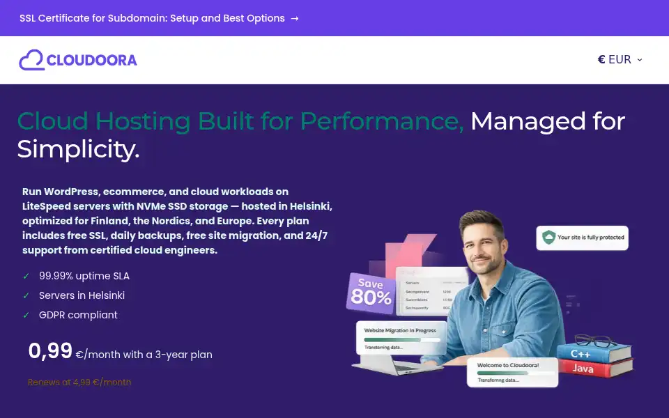 Screenshot of cloudoora.com