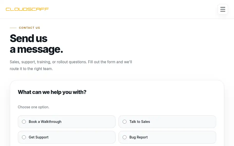 Screenshot of cloudscaff.com