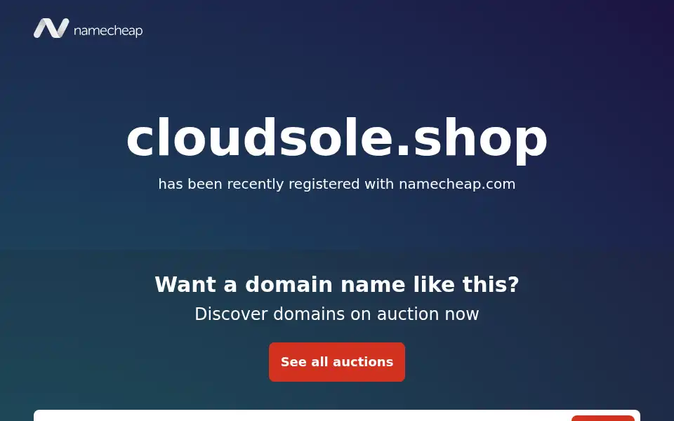 Screenshot of cloudsole.shop