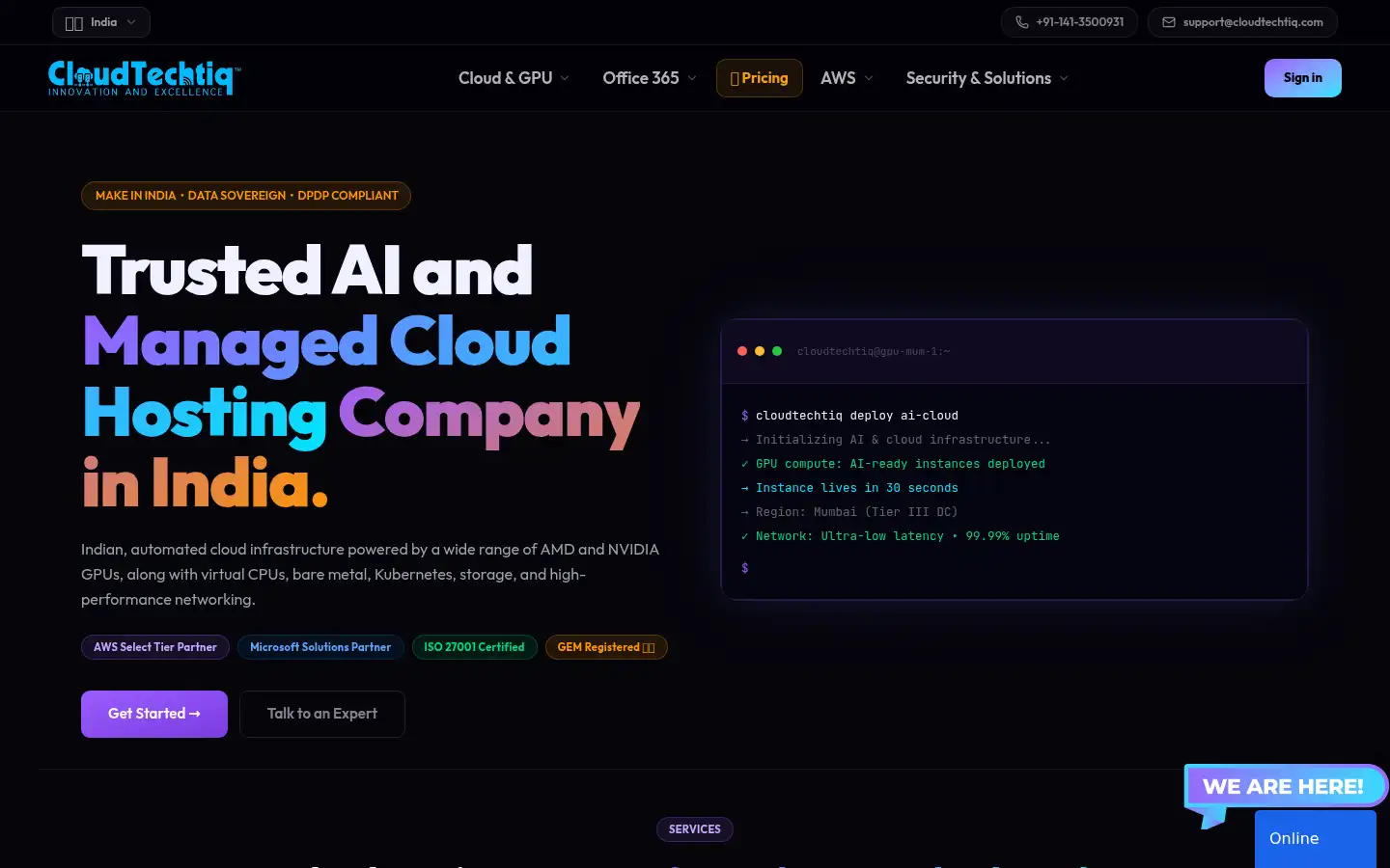 Screenshot of cloudtechtiq.com