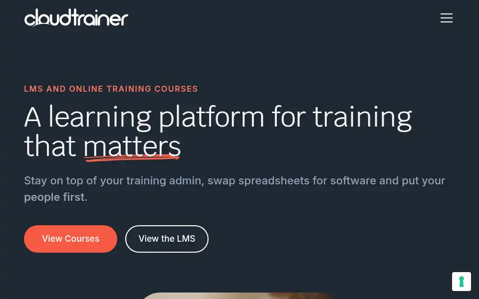 Screenshot of cloudtrainer.co.uk