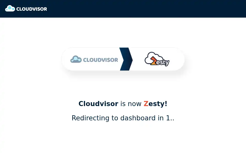 Screenshot of cloudvisor.io