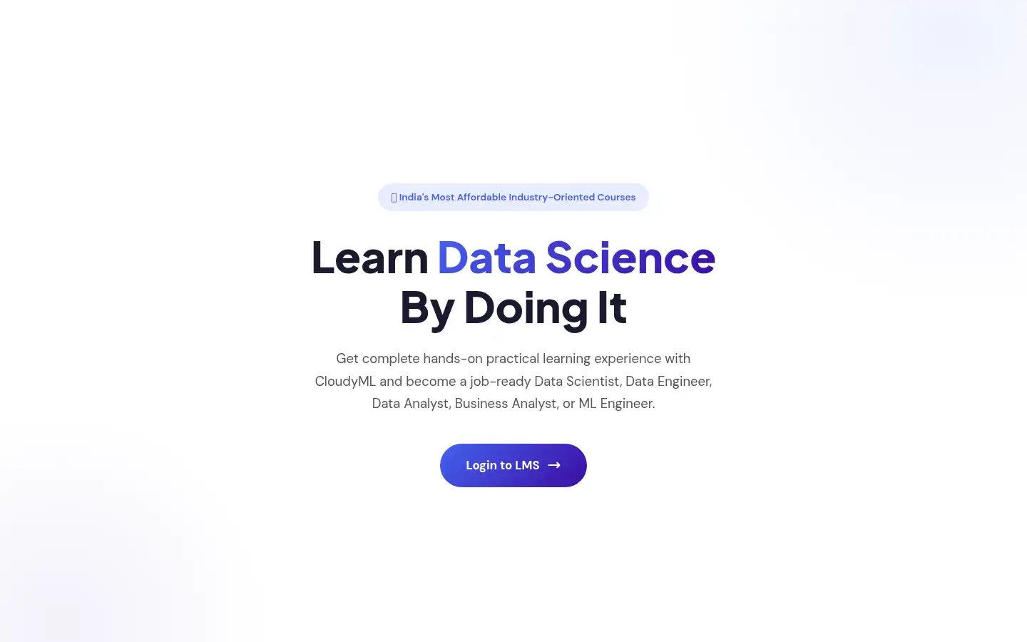 Screenshot of cloudyml.com