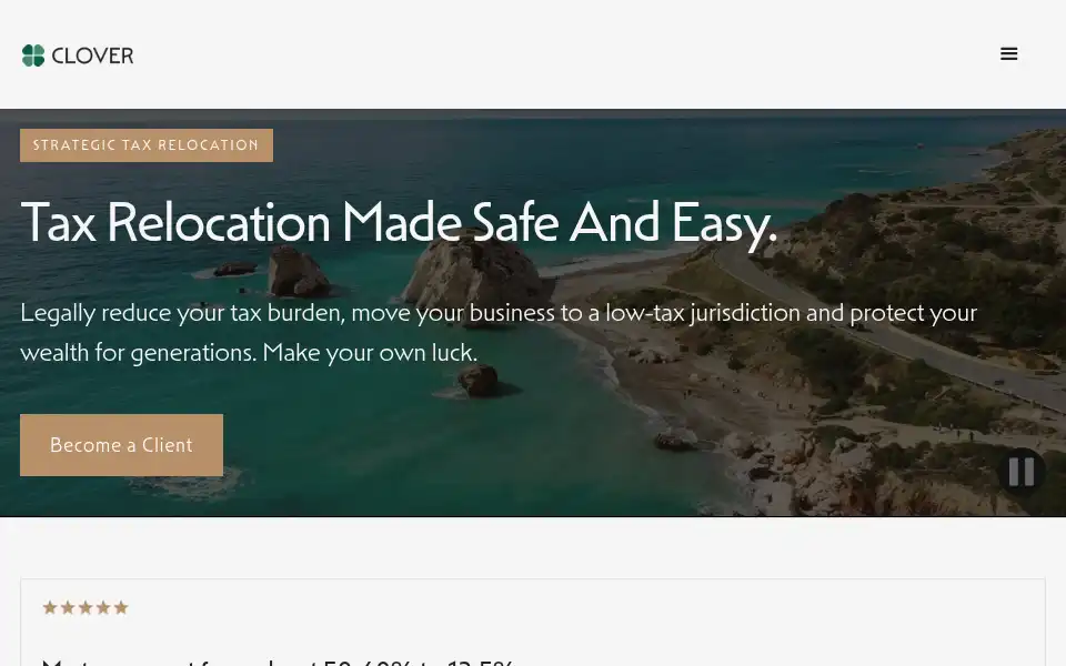 Screenshot of clover.tax