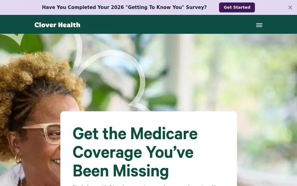 Screenshot of cloverhealth.com