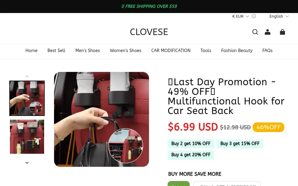 Screenshot of clovese.com