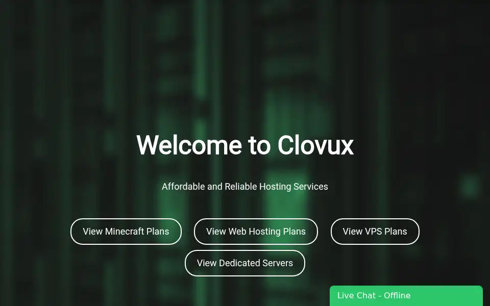 Screenshot of clovux.net