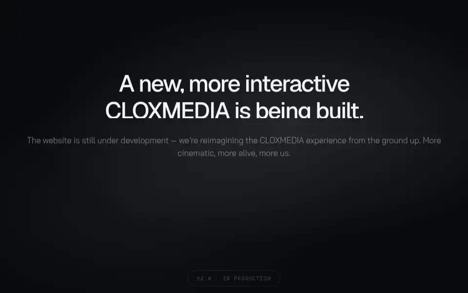 Screenshot of cloxmedia.com