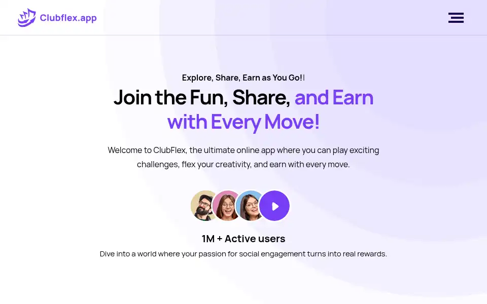 Screenshot of clubflex.app