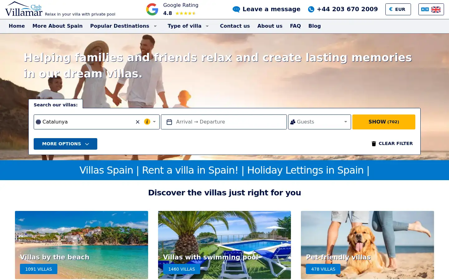 Screenshot of clubvillamar.com