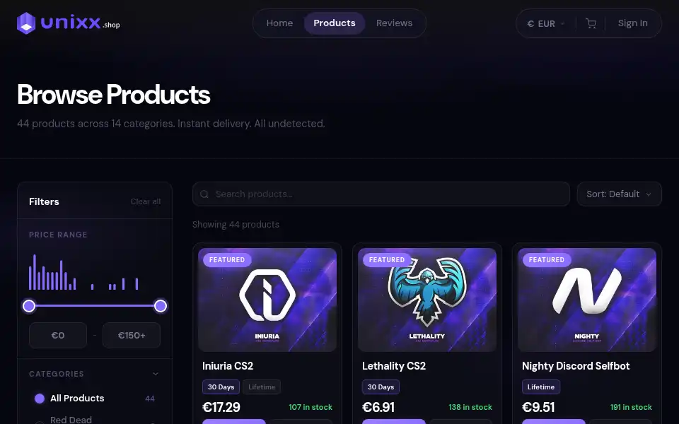 Screenshot of clutchkeys.com