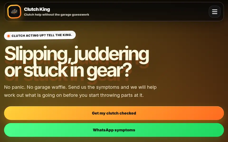 Screenshot of clutchking.co.uk