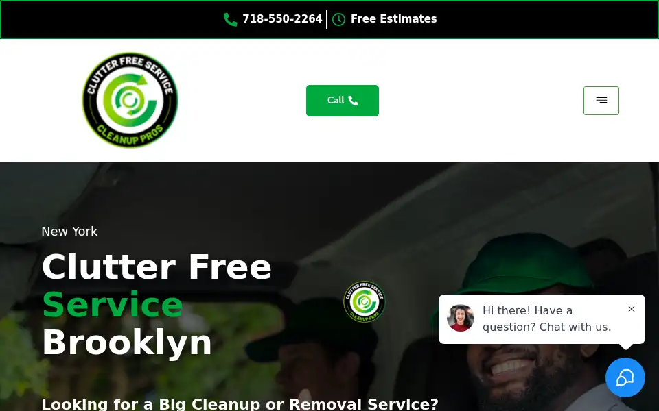 Screenshot of clutterfreeservice.com
