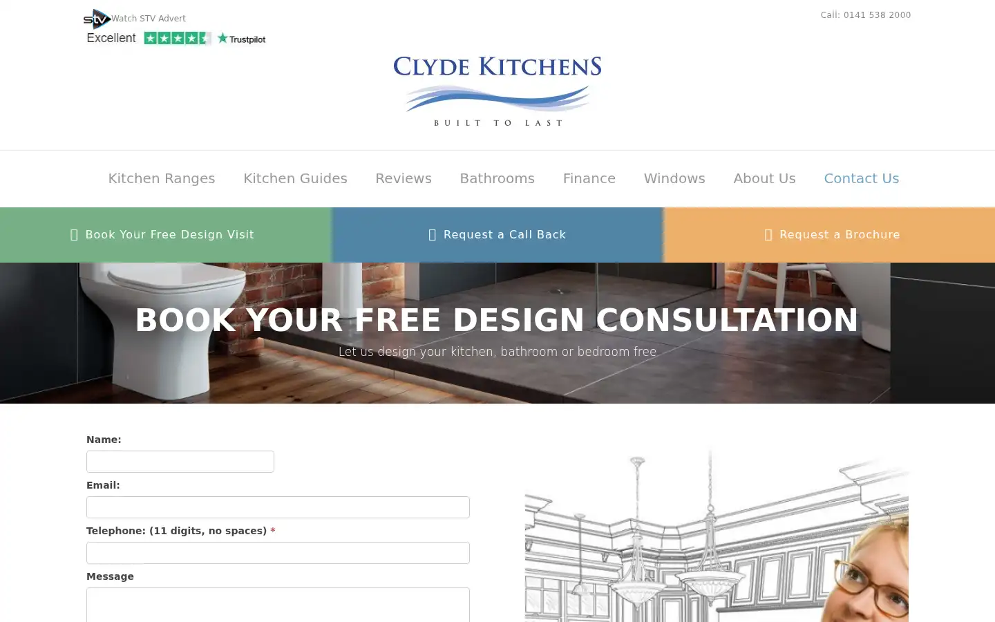 Screenshot of clydekitchens.co.uk