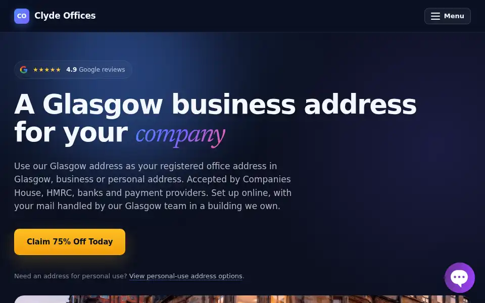 Screenshot of clydeoffices.co.uk