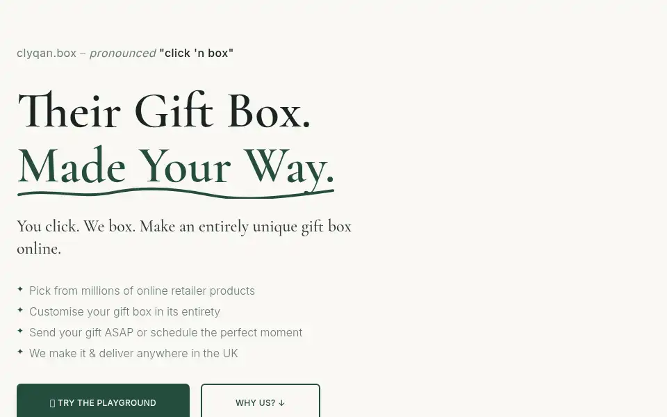Screenshot of clyqan.box
