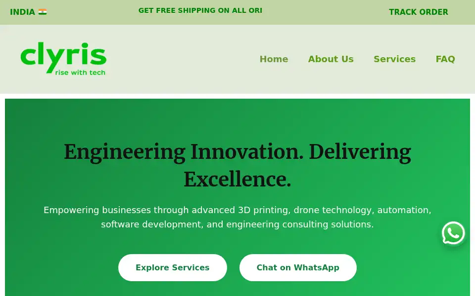 Screenshot of clyris.in