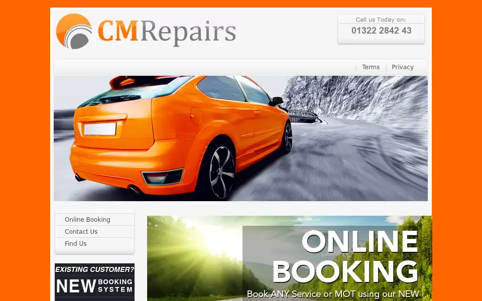 Screenshot of cm-repairs.co.uk