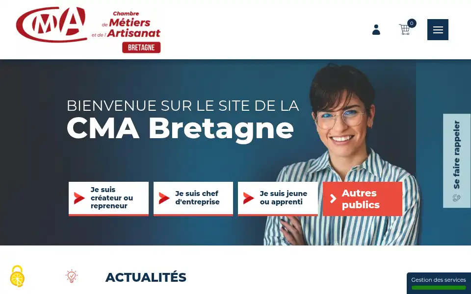 Screenshot of cma-bretagne.fr