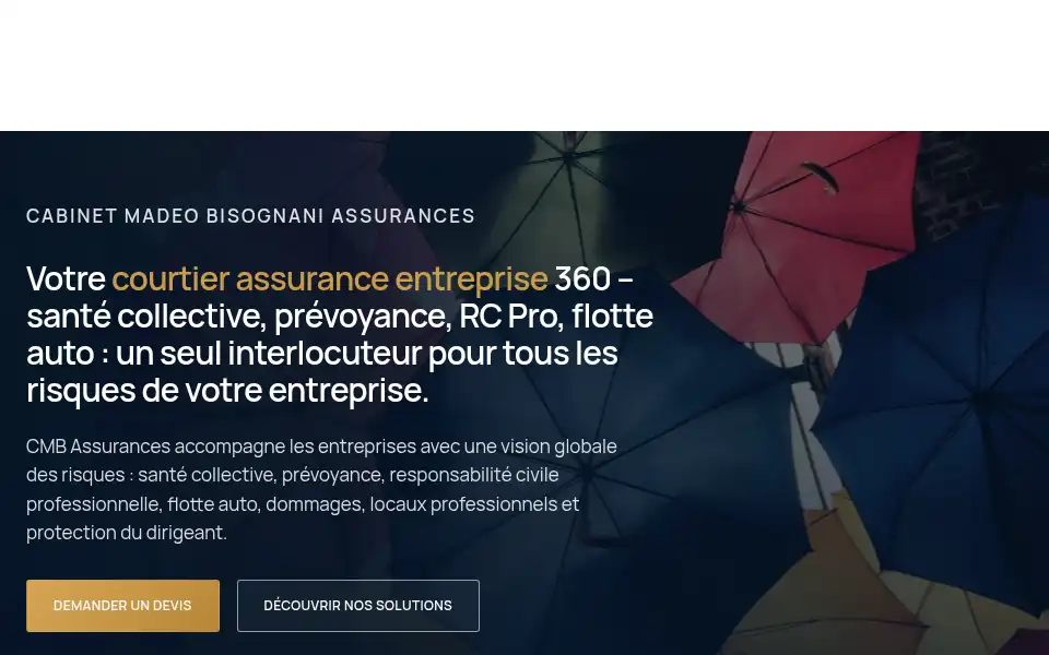 Screenshot of cmb-assurances.fr