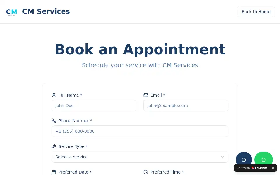 Screenshot of cmcourierservices.com