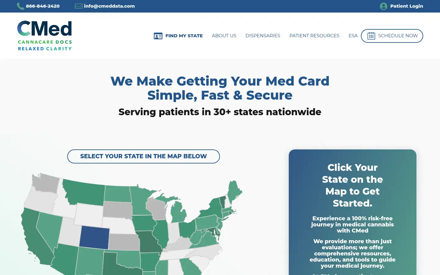 Screenshot of cmeddata.com