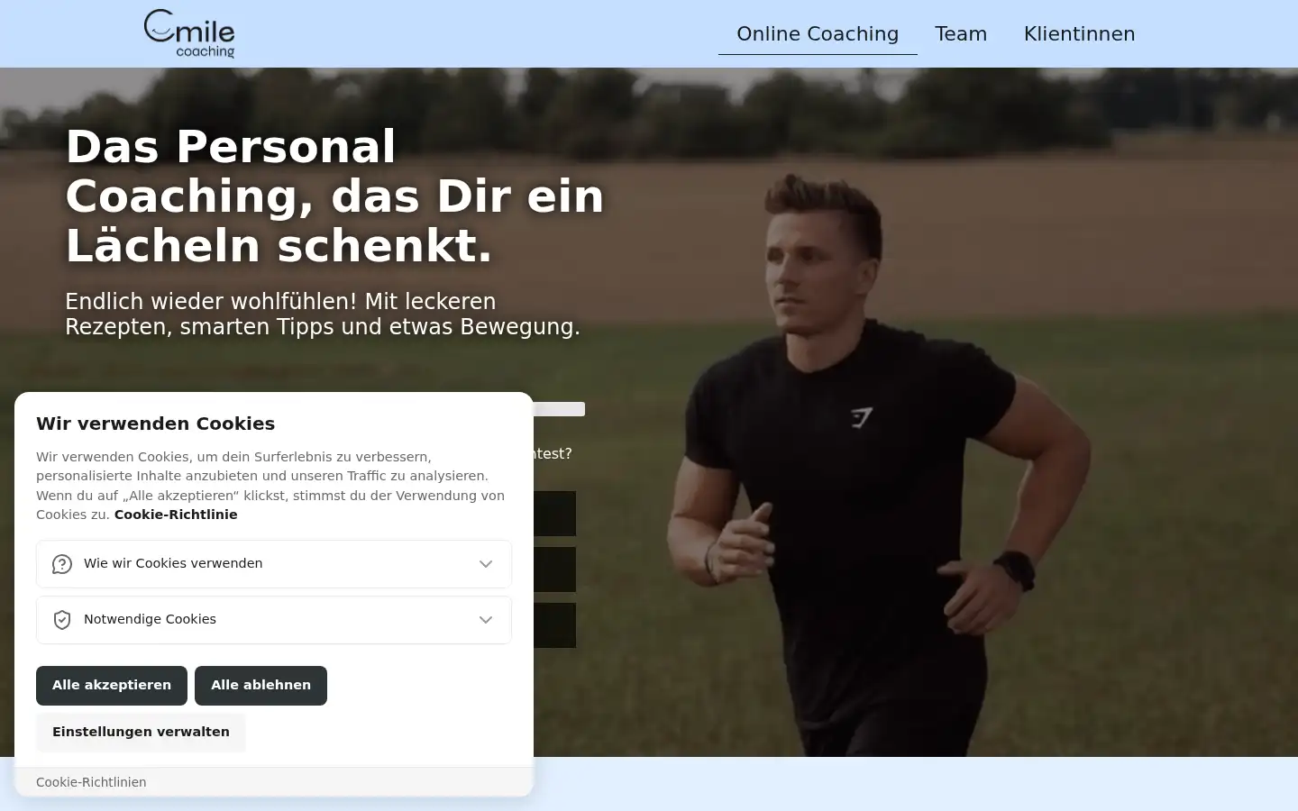 Screenshot of cmilecoaching.de