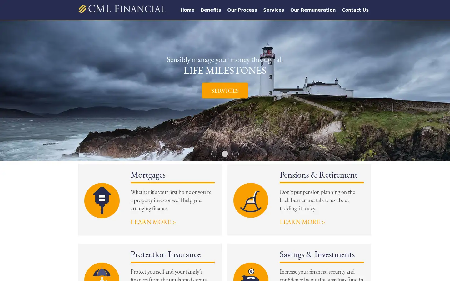 Screenshot of cmlfinancial.ie