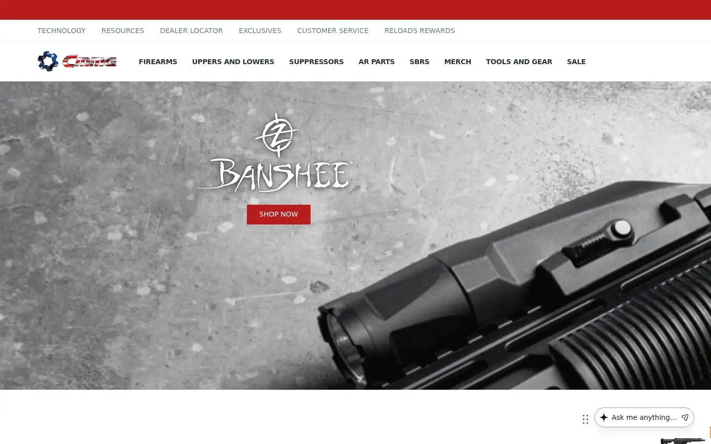 Screenshot of cmmg.com