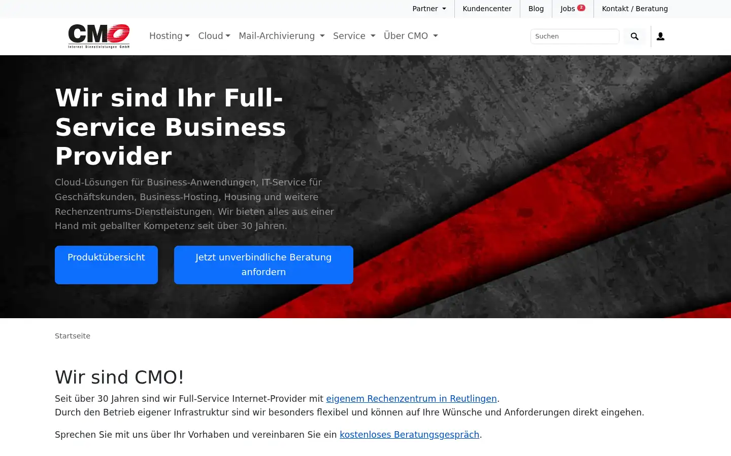 Screenshot of cmo.de
