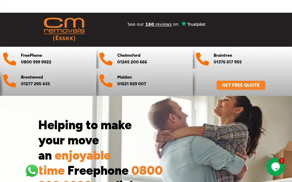Screenshot of cmremovals.co.uk
