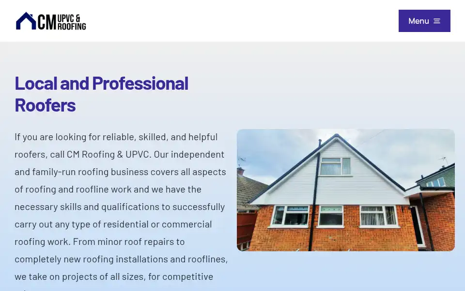 Screenshot of cmroofs.co.uk