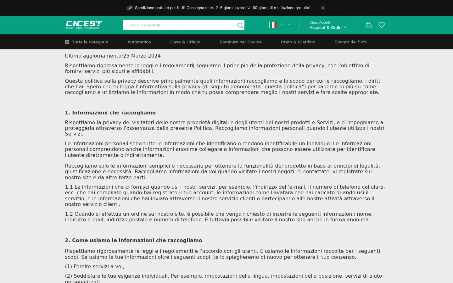 Screenshot of cncest.store