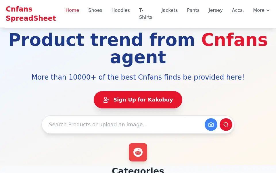 Screenshot of cnfans.io