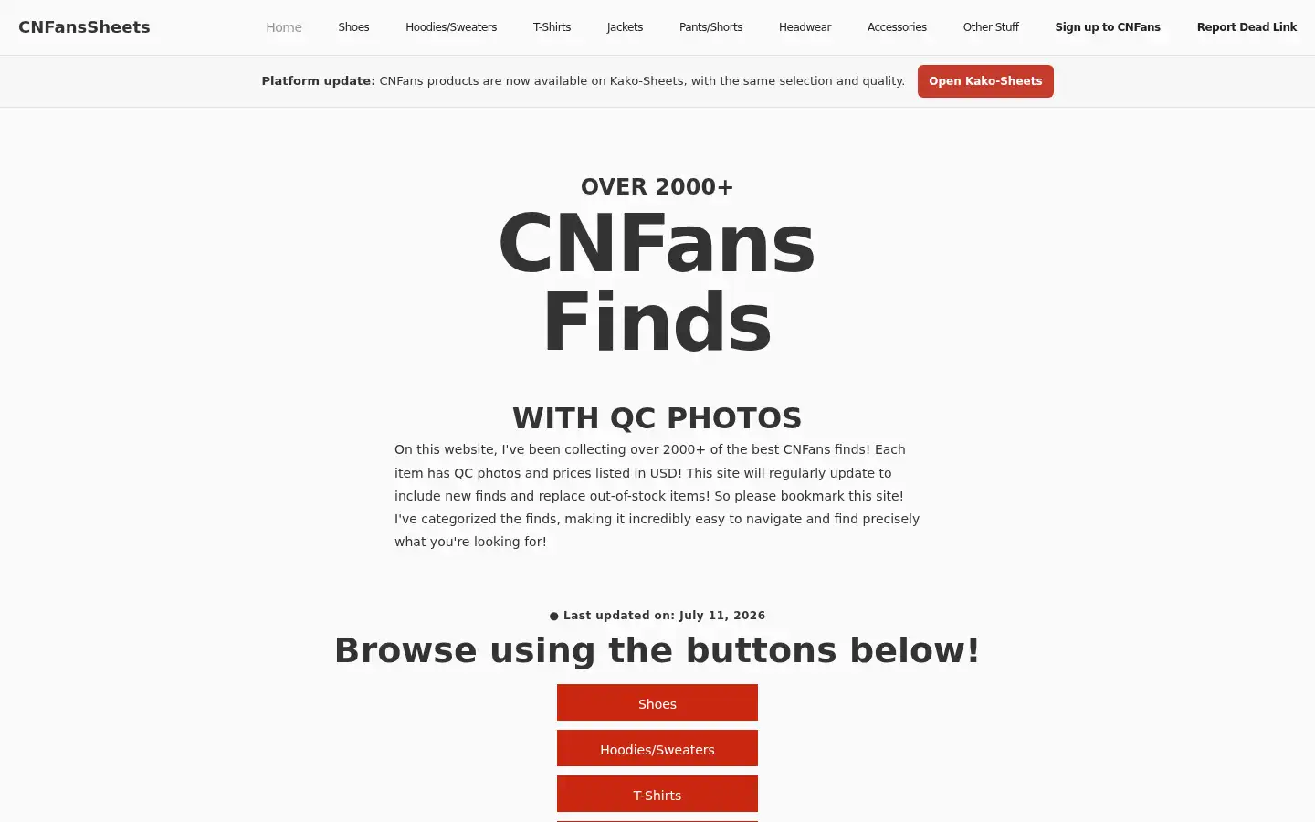 Screenshot of cnfanssheets.com