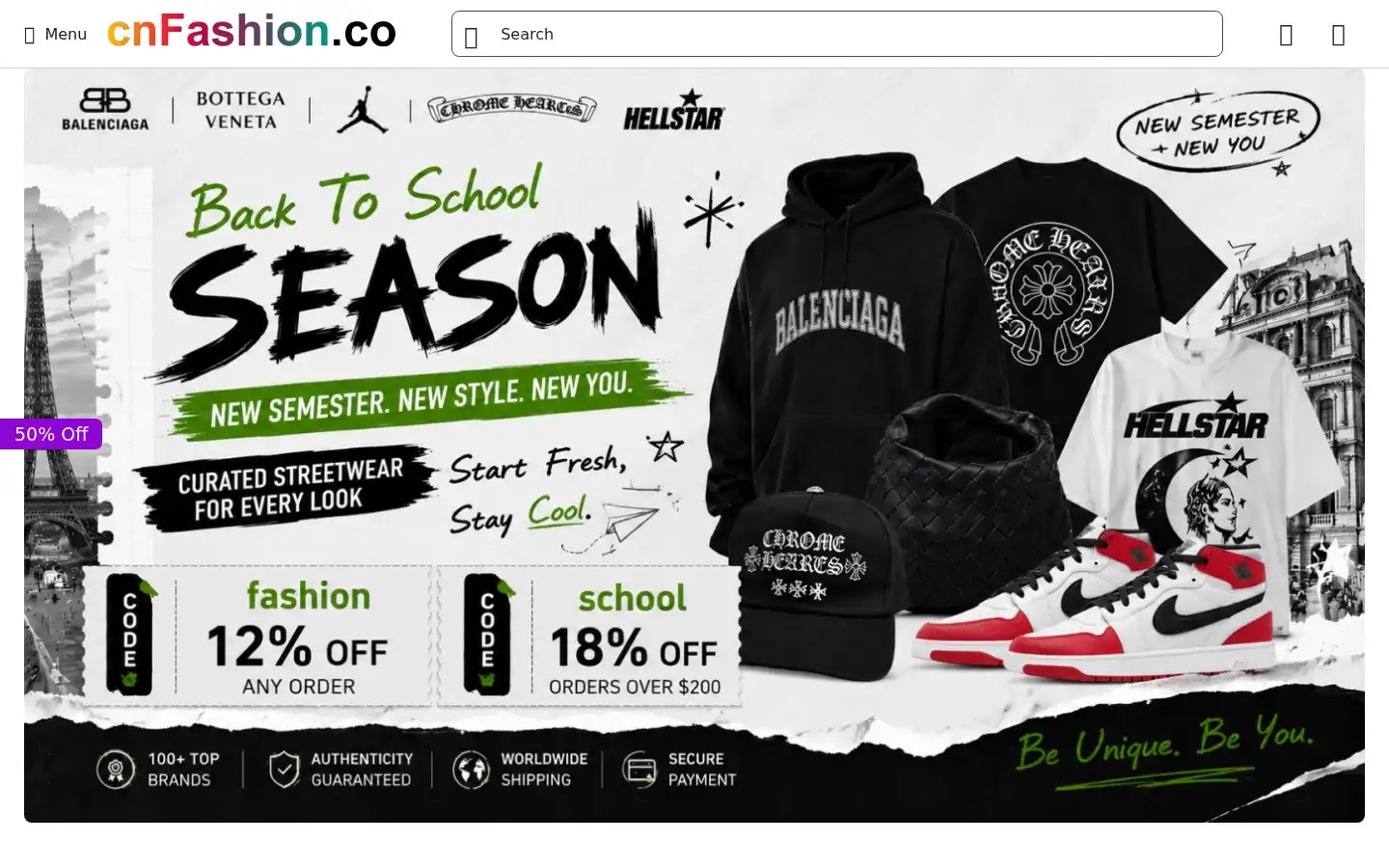 Screenshot of cnfashion.co