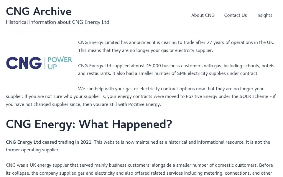 Screenshot of cngltd.co.uk
