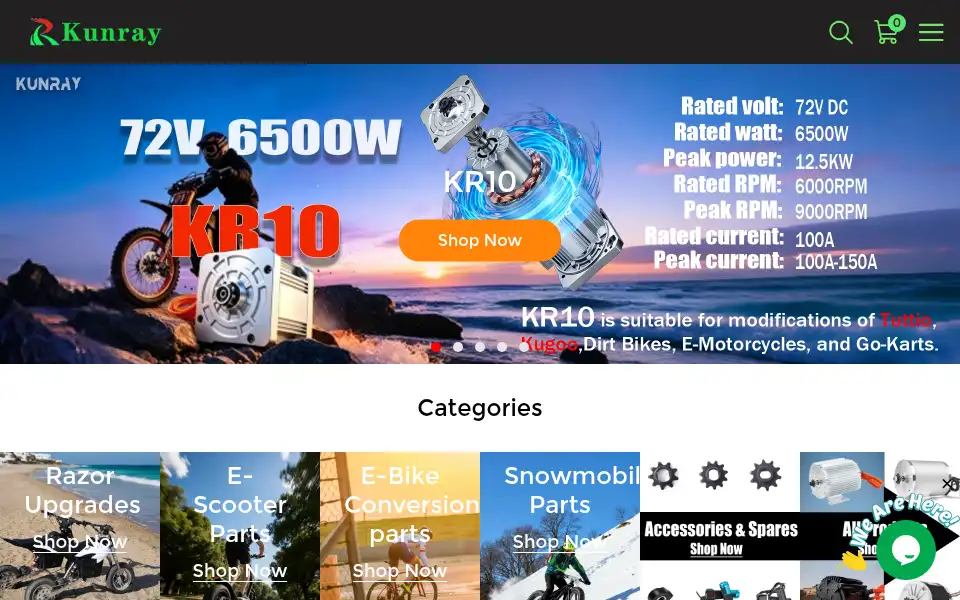 Screenshot of cnkunray.com