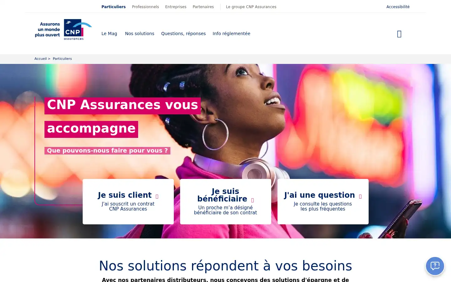 Screenshot of cnp.fr