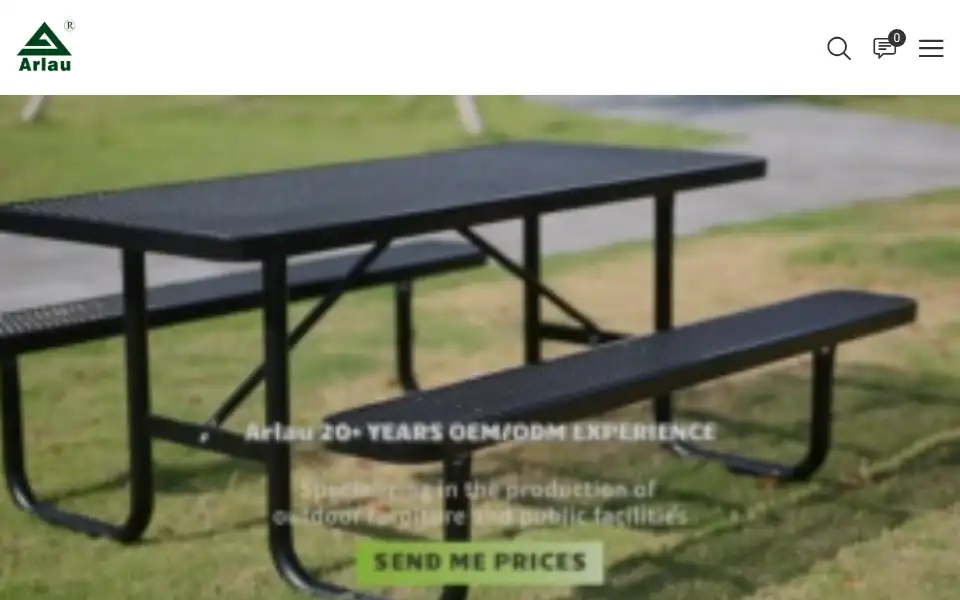 Screenshot of cnparkfurniture.com