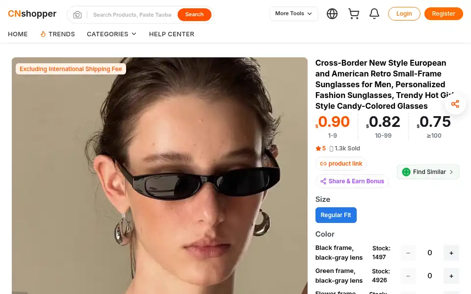 Screenshot of cnshopper.com