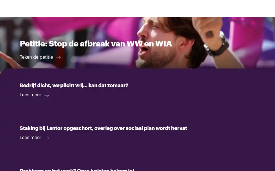 Screenshot of cnv.nl