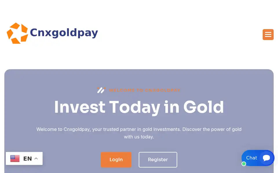 Screenshot of cnxgoldpay.com