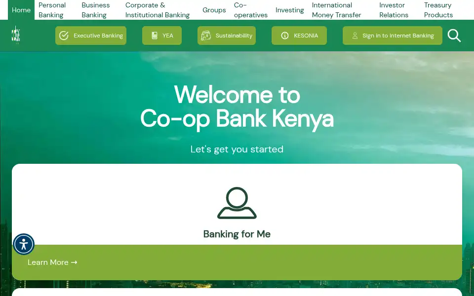 Screenshot of co-opbank.co.ke