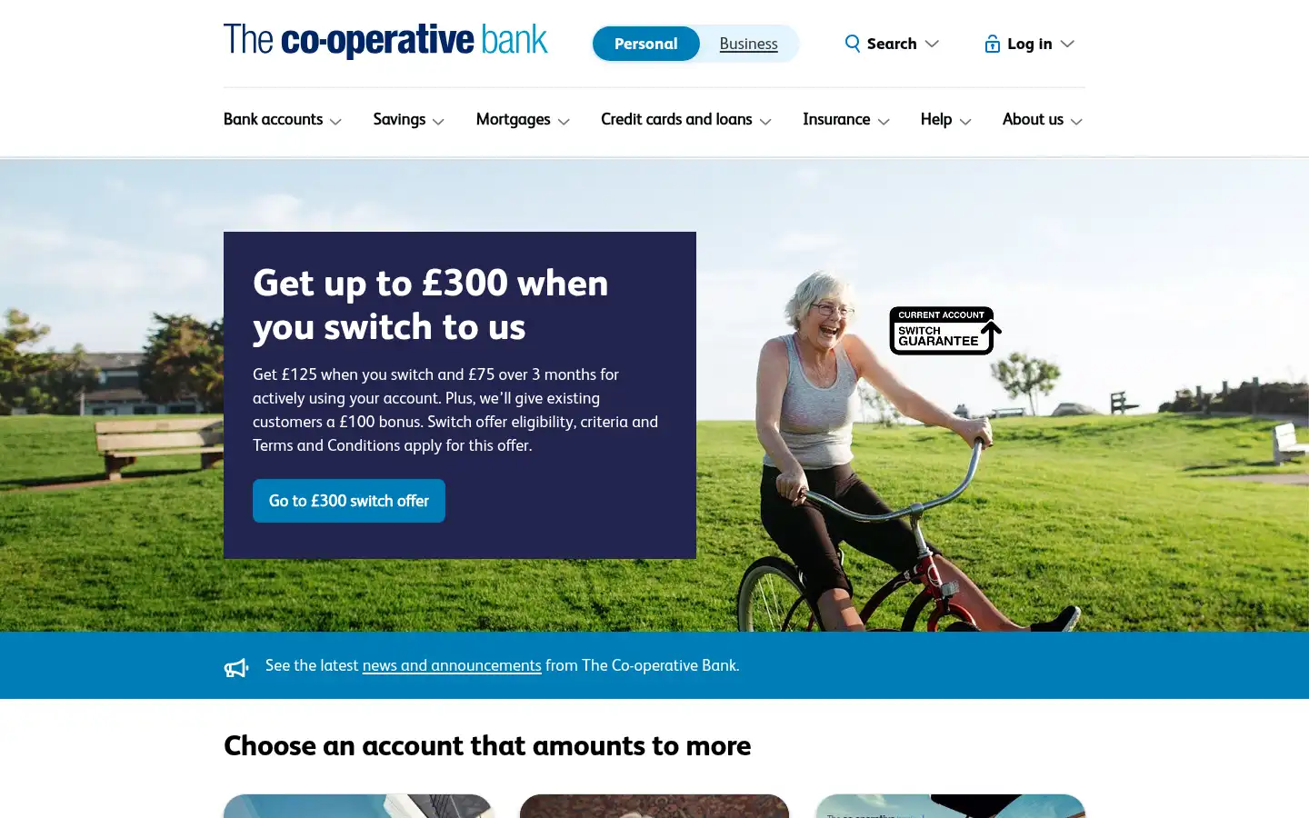 Screenshot of co-operativebank.co.uk