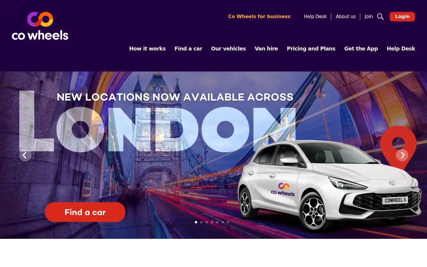 Screenshot of co-wheels.org.uk