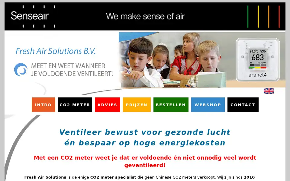 Screenshot of co2-meters.nl