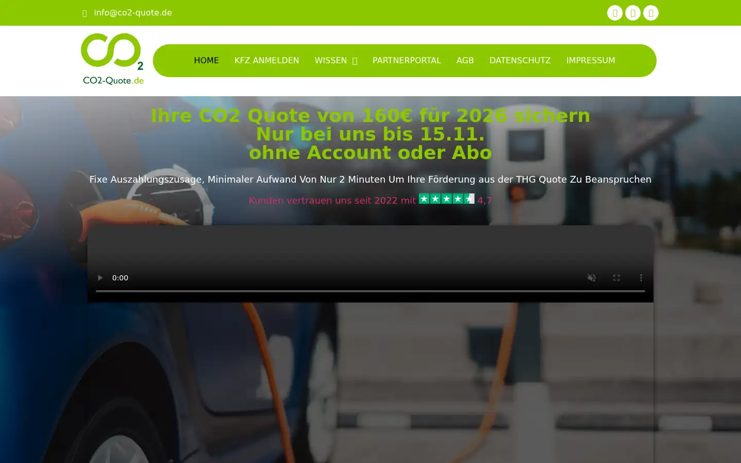 Screenshot of co2-quote.de