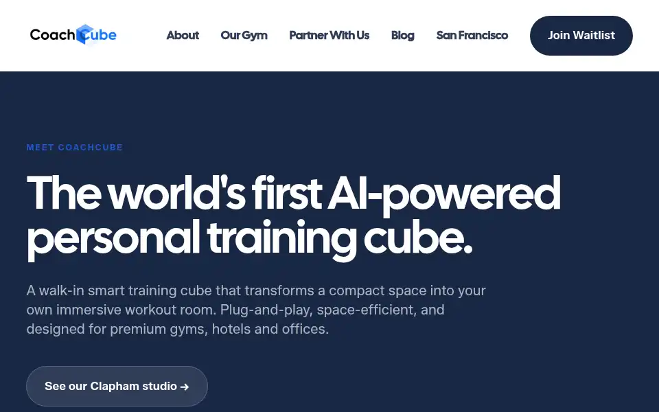 Screenshot of coachcube.ai