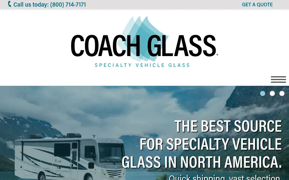 Screenshot of coachglass.com